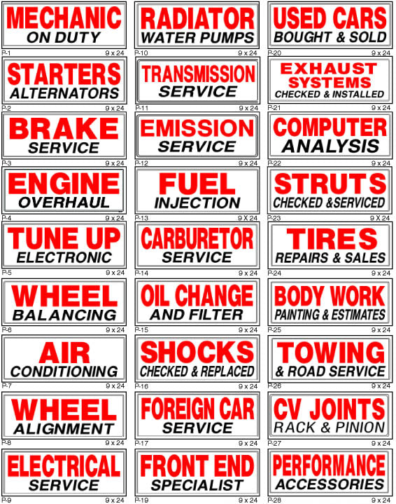 Signs, Signs, and more Signs! SMOGCHECKSUPPLIES.COM, 1-877-438-7761