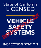 VEHICLE SAFETY SYSTEMS SIGN - PANEL DOUBLE SIDED