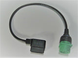 16 Pin OBD2 to 8/9 Pin Black or Green ELD Diagnostics Cable Adapter Volvo & Mack