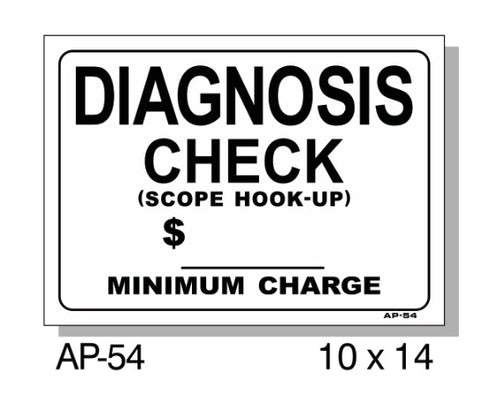 Diagnosis Check $____Sign, AP-54