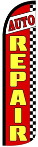 WINDLESS SWOOPER FLAG, AUTO REPAIR, 11'-1/2" X 3'