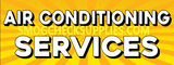 Air Conditioning | Yellow Orange Burst | Vinyl Banner