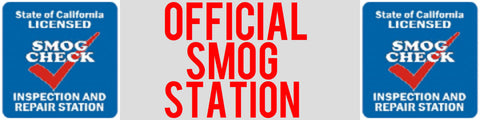 OFFICIAL SMOG STATION BANNER, 3' X 10', INSPECTION AND REPAIR