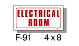 FIRE PROTECTION SIGN, ELECTRICAL ROOM