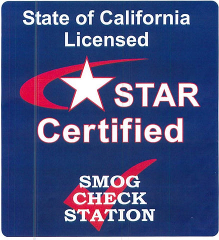 STAR CERTIFIED SMOG STATION SIGN, 26" X 24", DOUBLE SIDED