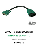 DrewlinQ GMC Topkick/Kodiak--Part#: CBL-DL-GMC-TK--Custom OBDII Cable