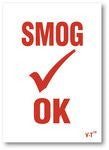 Smog Check OK Static Cling Sticker (100 pack)