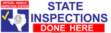 TEXAS OFFICIAL VEHICLE TESTING STATION DONE HERE BANNER