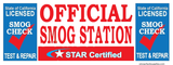 Star Certified Official  Smog Station (TEST & REPAIR) | Vinyl Banner