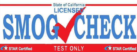 Smog Check | Star Certified | Test Only (White) | Vinyl Banner