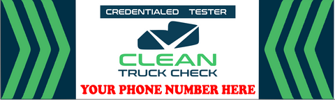 CLEAN TRUCK CHECK CUSTOM BANNER YOUR INFORMATION HERE