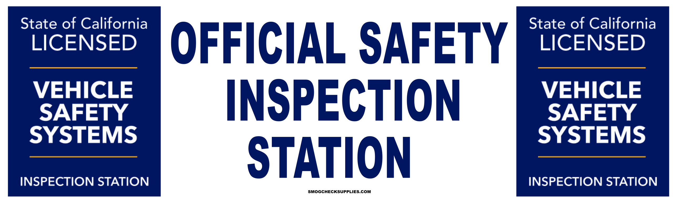 Official Safety Inspection Station Vinyl Banner | Smogchecksupplies.com