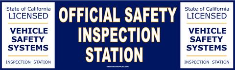 Official Safety Inspection Station Vinyl Banner