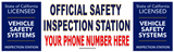 Official Safety Inspection Station Vinyl Banner Custom