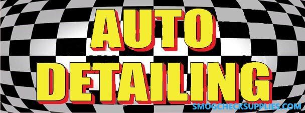Auto Detailing | Checkered | Vinyl Banner