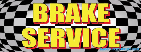 Brake Service | Checkered | Vinyl Banner