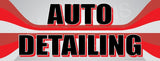 Auto Detailing | Red and Gray Lines | Vinyl Banner