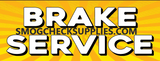 Brake Service | Yellow Orange Sun Burst | Vinyl Banner