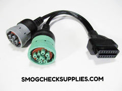Black or Green 9 to 16 pin OBD2 OBD-II diagnostic adapter cable CAN/J1939 ELD TRUCK DIAGNOSTIC CABLES