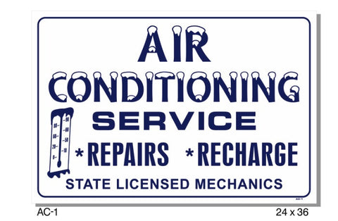 AIR CONDITIONING SERVICE SIGN AC1