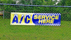 A/C SERVICE HERE BANNER AIR CONDITIONING REPAIR BANNER