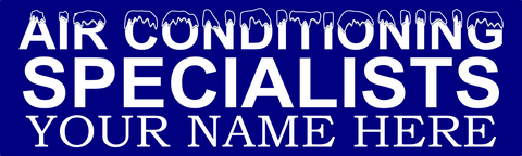 AIR CONDITIONING SPECIALISTS YOUR NAME HERE BANNER