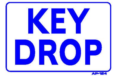 KEY DROP SIGN, AP-124, Smogchecksupplies.com 1-877-438-7761 ...