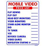 MOBILE VIDEO PRICE LIST SIGN, AP-137