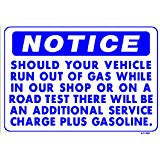 SHOULD YOUR CAR RUN OUT OF GAS SIGN, AP-59