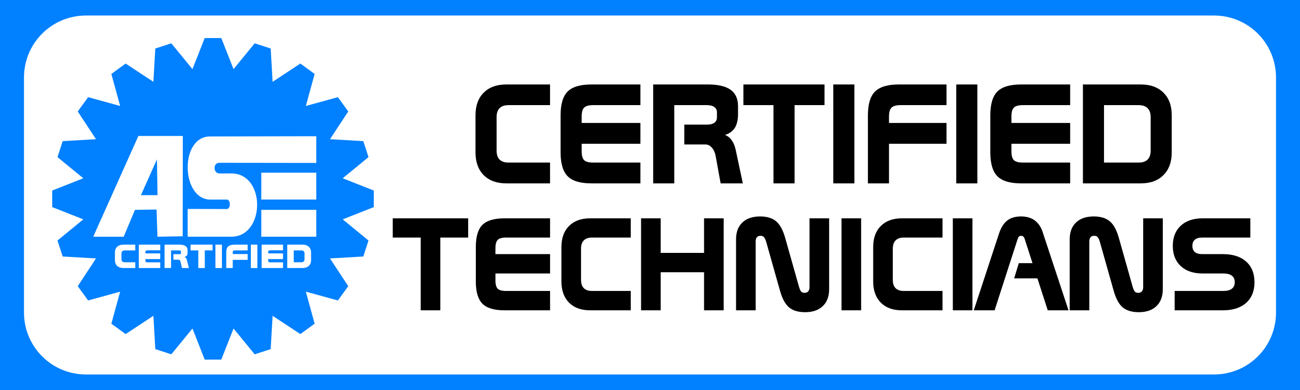 ASE CERTIFIED TECHNICIANS BANNER