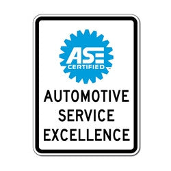 ASE CERTIFIED MECHANICS SIGN, ASE-1