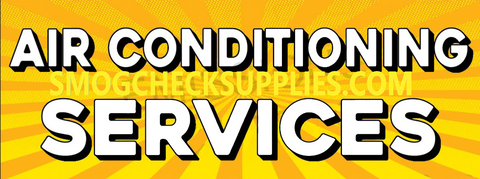 Air Conditioning | Yellow Orange Burst | Vinyl Banner