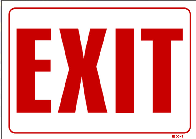 Exit Sign, EX1, SMOGCHECKSUPPLIES.COM | Smogchecksupplies.com