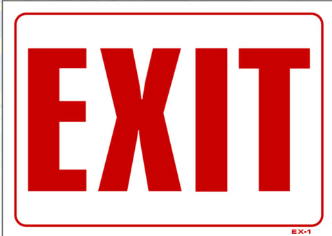 Exit Sign (SMALL) EX1SM