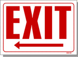 Exit Sign Left Arrow, EX3
