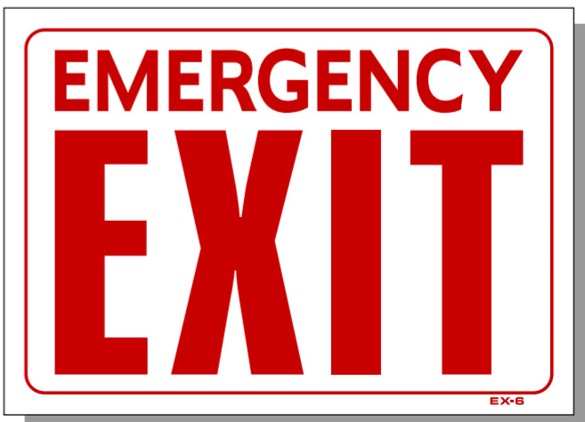 Emergency Exit Sign, EX6