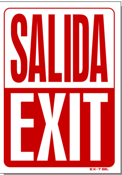 Salida/Exit Sign, EX7bil