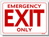 Emergency Exit Only Sign, EX8