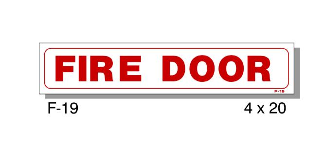 FIRE PROTECTION SIGN, FIRE DOOR