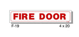 FIRE PROTECTION SIGN, FIRE DOOR