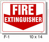 FIRE PROTECTION SIGN, FIRE EXTINGUISHER