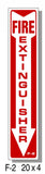 FIRE PROTECTION SIGN, FIRE EXTINGUISHER, VERTICAL