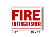 FIRE PROTECTION SIGN, FIRE EXTINGUISHER