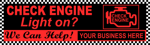 CHECK ENGINE LIGHT ON? WE CAN HELP BANNER