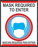 MASK REQUIRED TO ENTER SIGN STICKERS