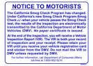 PAPERLESS CERTIFICATE SIGN, NOTICE TO MOTORISTS SMOG-6