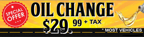 Oil Change | Vinyl Banner | 2FT X 8FT