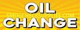 Oil Change | Yellow Orange Sun Burst | Vinyl Banner