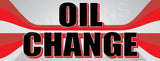 Oil Change | Red and Gray Lines | Vinyl Banner