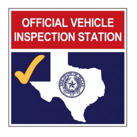 Texas Official Vehicle Inspection Station Sign